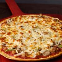 Sausage Supreme Pizza · A delicious blend of Italian sausage, mushroom, onion and green pepper.