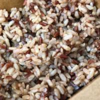Side Brown Rice · 8oz Steamed mixed brown rice; Jasmine Brown Short Grain, Jasmine Brown Long Grain and Red Ca...