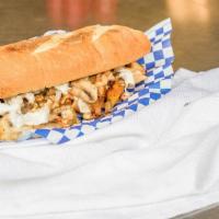 Chicken Philly Sandwich · Sautéed onions, mushrooms, bell peppers, mayonnaise, and provolone cheese.