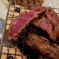 Beef Arrachera Steak · 8 oz skirt meat steak, mushroom sauce.