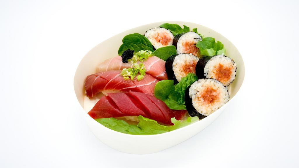 Tuna Tasting - Gf · 8 pieces. bluefin tuna (1), chutoro - semi-fat tuna nigiri (1), toro - fatty tuna nigiri (1; spicy tuna roll (5). gluten-free