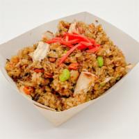 Chicken Veggie Fried Rice - Gf · Japanese style, lightly charred rice, shredded chicken, edamame, carrots, seaweed