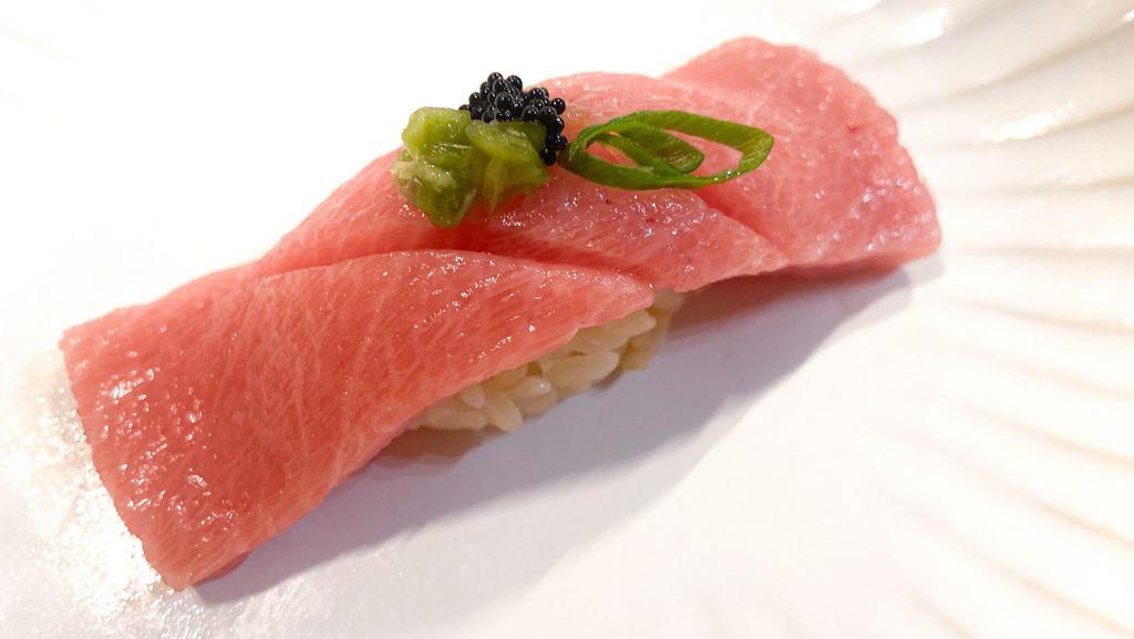 Toro - Fatty Tuna - Nigiri · RAW. 1 piece nigiri.