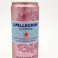 Sans Pellegrino Cherry & Pomegranate Water · dark morello cherry & pomegranate, natural sparkling mineral water. 11.15 oz can.