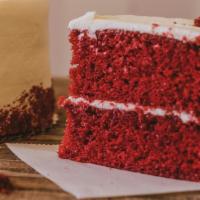 Red Velvet Slice · Delicious Red Velvet Cake frosted with Cream Cheese ButterCream