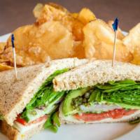 Vegetarian Sandwich · Served cold. Your choice of cheddar, mozzarella, swiss, feta or cream cheese with spinach, t...