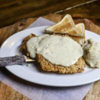 Chicken Fried Steak · Beef cutlet breaded and fried to perfection.  Served with cream gravy, Texas toast and choic...