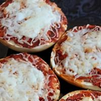 Pizza Bagel · Pizza Bagel with Choice of Pepperoni or jalapeno, Chicken or Roasted Beef