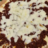 Manakish Sujuk & Cheese · Flat bread, special seasoned ground beef on top of imported cheese mix.