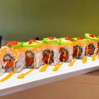 Panic Roll · Spicy. Spicy Tuna, Cucumber, Topped with Spicy Crabmeat and Jalapeno (Spicy Mayo, Sriracha)