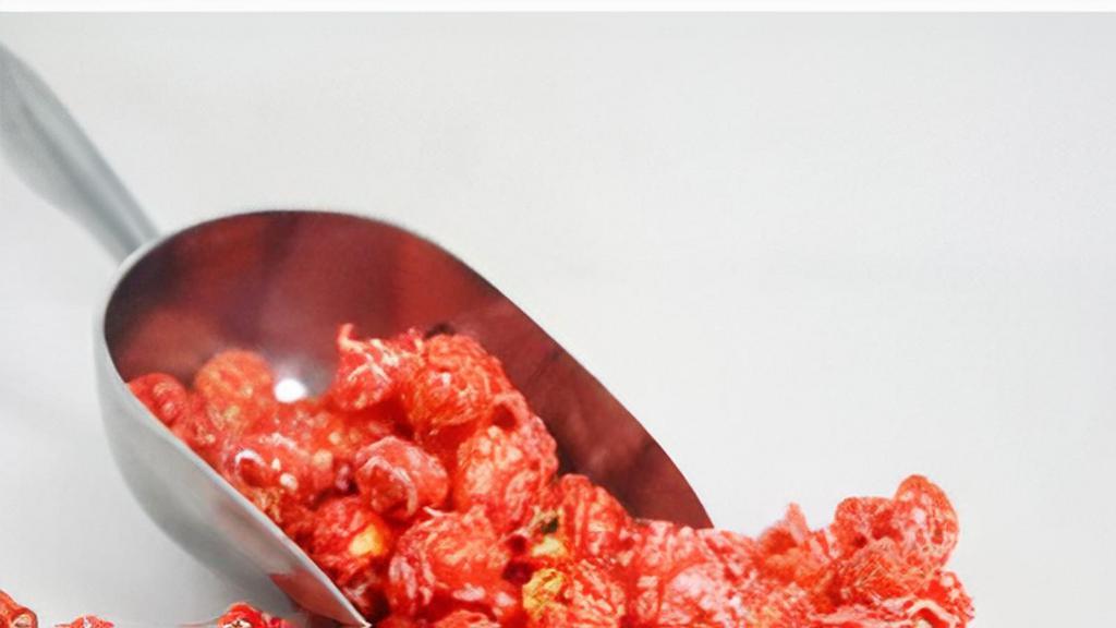 Strawberry · A strawberry-flavored candy-coated popcorn.