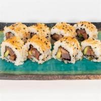 Spicy Tuna Roll · Tuna, Sriracha, Avocado, Togarashi, Green Onions, Nori, Sushi Rice