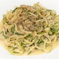 Zucchini Noodles Cacio E Pepe (Vegetarian) · zoodles, parmesan, black pepper, za’atar, herbs, olive oil (vegetarian, gluten free)