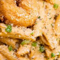 Deluxe Pasta · Cajun pasta includes: 10 boiled shrimp, 10 fried shrimp pasta, tomatoes, green peppers, and ...
