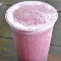 Smoothie · Blended smoothies. Comes in strawberry, peach, and wildberry flavors. Available in 16 oz or ...