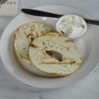 Bagel With Cream Cheese · A bagel, your choice of everything or plain, with a cream cheese spread.