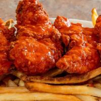 Buffalo Style Tenders - 4 Pc · Chris P. Tenders tossed in one of our 3 awesome Wing Sauces.  Traditional, Thai Sweet Chili,...