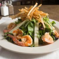 Luci'S Salad · Organic spring mix greens, pear, tomato mix with tequila lime and choice of meat or seafood,...