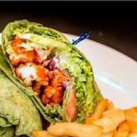 Buffalo Chicken Wrap · Spicy buffalo chicken, lettuce and red onion with a cool ranch dressing.