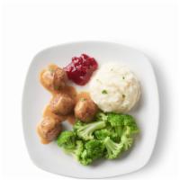 Kids Swedish Meatball · Traditional 4 pc. Swedish Meatball Meal served with Mashed Potatoes, Seasonal Vegetable, and...