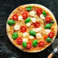 Posh White Pizza (Giant) · Special white sauce with ricotta, mozzarella, fresh tomatoes, oregano and basil.