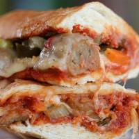 Meatball Parmesan · Served with Marinara, Provolone, Swiss & Parmesan Cheese
