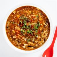 Small Hot & Sour Soup · Bamboo shoots, egg, black mushroms, tofu, spicy chili
