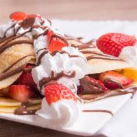 Create Your Own Sweet Crepe  (+Soft Drink) · Create your own from up to 3 ingredients: Strawberry, Banana, Blueberry, Raspberry, Nutela, ...