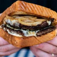 Patty Melt · Two FOB patties with Monterrey Jack cheese, grilled onions, and our Jalapeno mayo on Texas T...