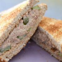 Tuna Salad Sandwich · New York deli special recipe. Prepared with albacore tuna, red onion, and celery on multi-gr...