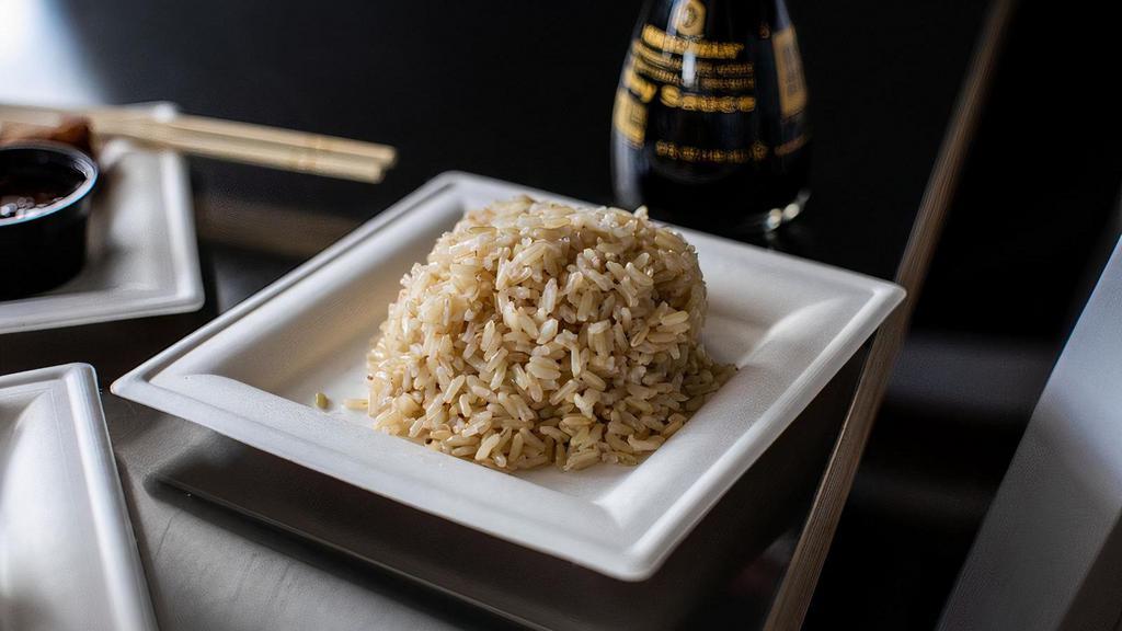 Side Brown Rice · Brown rice cooked to perfection. A healthy choice!
