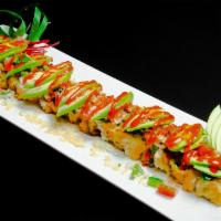 Pico De Gallo · Fried. Spicy crawfish and cream cheese rolled, fried, and topped with pico de gallo, avocado...