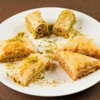 Baklava - Walnut · Rich, sweet dessert pastry made of layers of filo filled with chopped nuts and sweetened and...