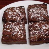 Brownie Box · Four oven baked double chocolate brownies.