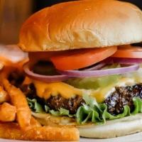 8 Oz  All Beef Cheese Burger · 8 oz All Beef Cheese Burger and you can add all kinds of burger toppings to customize your b...