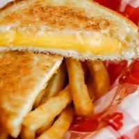 Kids Grilled Cheese · Classic Grilled Cheese Served With Fries  Can Sub Fries For Another Side Choice