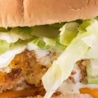 Alley Cat Fish Sandwich · Our US farm raised catfish tenders fried crisp, on a bun with lettuce and tartar sauce. Serv...