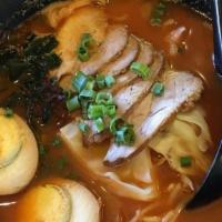 Sapporo Butter · Sapporo yeagait flavor mixed broth add slices roasted BBQ pork with boiled egg, bean sprout,...