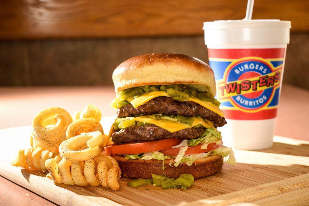 Twisters Burgers and Burritos · Breakfast · Sandwiches · Chicken · Burgers · Mexican