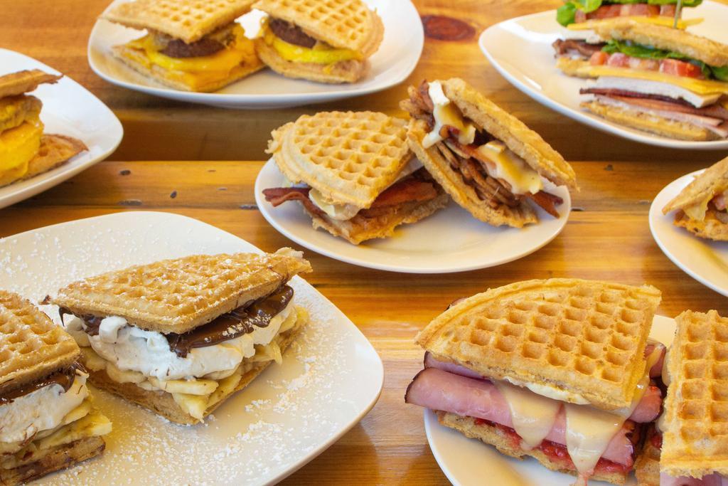 Smaaken Waffle Sandwiches · Sandwiches · American · Vegetarian · Breakfast · Vegan