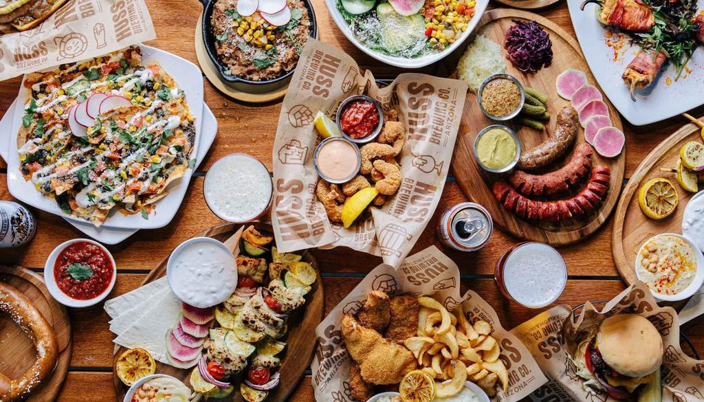 Huss Brewpub + Eats Downtown PHX · Burgers · Alcohol · Sandwiches · Salad · Chicken · Seafood