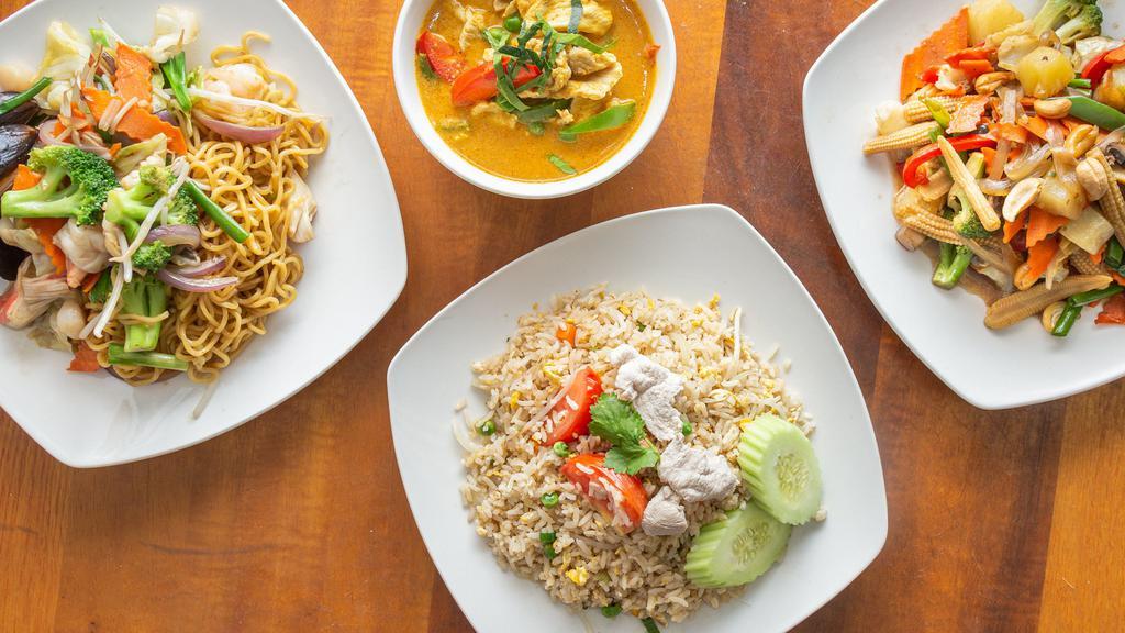 Thai pan cuisine · Indian · Soup · Salad · Desserts · Noodles