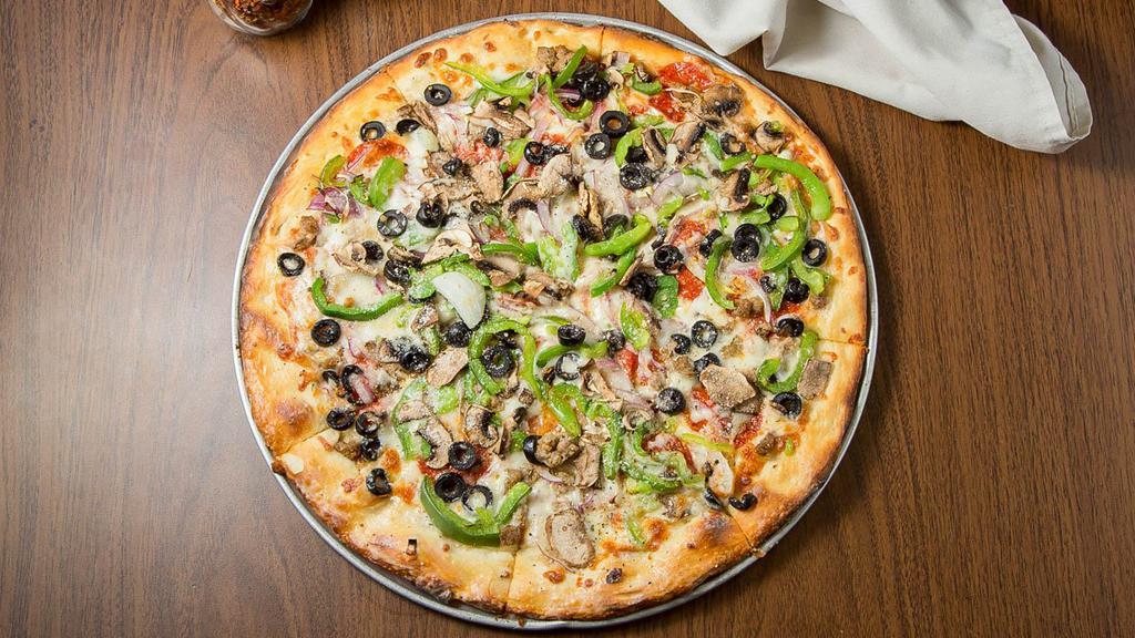 Giant Manhattan Pizza · Italian · Pizza · Desserts · Salad