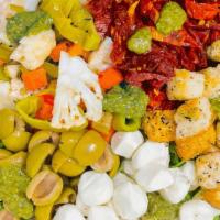 My Cousin Vini · Crisp veggies, crunchy croutons, tangy giardiniera, and a punchy vini, this Tuscan-inspired ...