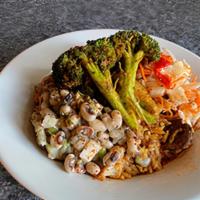 Big'S Veggie Bowl · Vegan Dirty Rice with Smoked Mushrooms, Chorizo Style Cauliflower, Fried Broccoli, Black Eye...