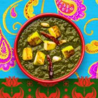 Saag Paneer · Indian paneer cheese cooked with spinach and spices.