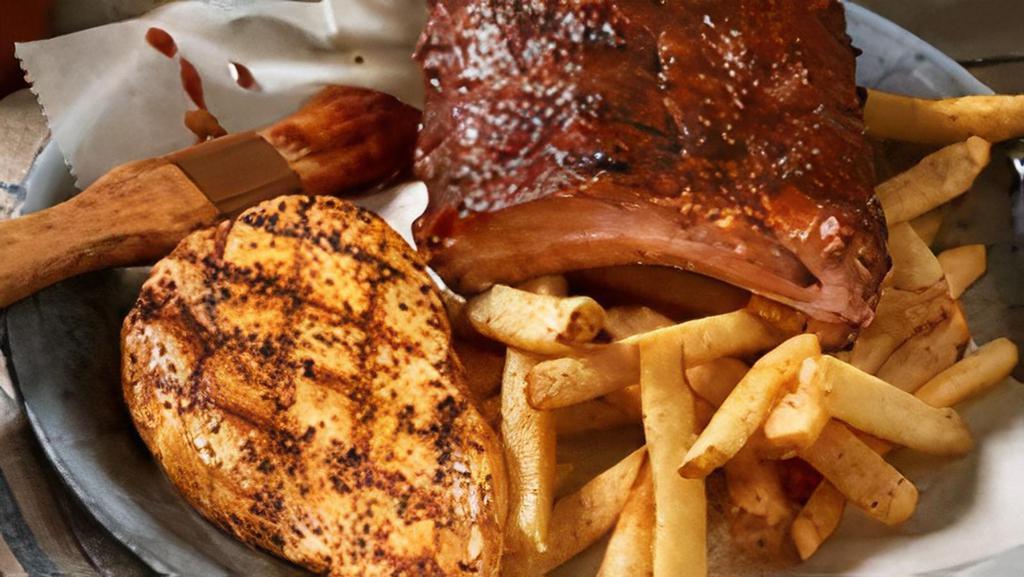 Drover'S Ribs & Chicken Platter · 1/2 rack of Outback Ribs and grilled chicken breast. Served with choice of two freshly made sides. .