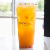 Mango & Passionfruit Tea · Sweet mango flavor, with a delicious taste of passion fruit. This ice cold fruit tea is refr...