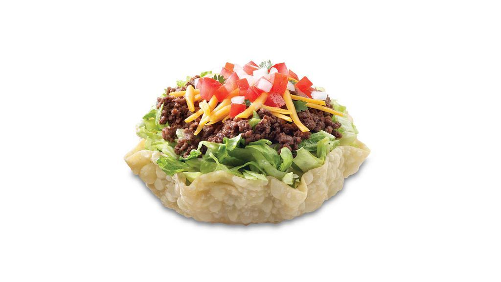 Taco Salad · Seasoned beef or chicken. With cheddar cheese and homemade salsa fresca served on shredded lettuce in a crispy tortilla bowl.