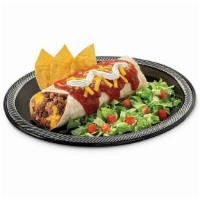 Casita Burrito · Seasoned beef, chicken or pork carnitas; A hand-stretched flour tortilla filled with refried...